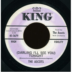 The Ascots (7) (Darling I'll See You) Tonight / I Don't Care One Bit USED VINYL 7INCH SINGLE