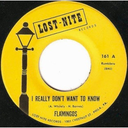 The Flamingos I Really Don't Want To Know / Get With It Vinyl 7" USED