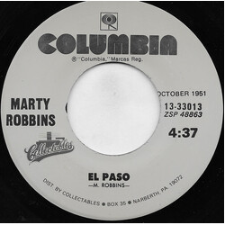 Marty Robbins El Paso / A White Sport Coat (And A Pink Carnation) USED VINYL 7INCH 45 RPM SINGLE REISSUE
