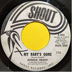 Donald Height My Baby's Gone / You're Gonna Miss Me USED VINYL 7INCH 45 RPM PROMO