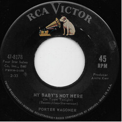 Porter Wagoner My Baby's Not Here (In Town Tonight) USED VINYL 7INCH 45 RPM SINGLE