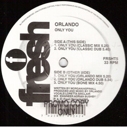 Orlando (12) Only You USED VINYL 12INCH 33 S RPM PROMO