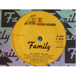Family (6) My Friend The Sun VINYL 7" USED