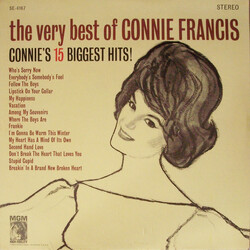 Connie Francis The Very Best Of Connie Francis (Connie's 15 Biggest Hits) Vinyl LP USED
