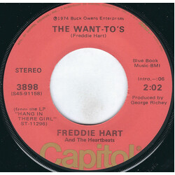 Freddie Hart And The Heartbeats The Want-To's USED VINYL 7INCH 45 RPM SINGLE