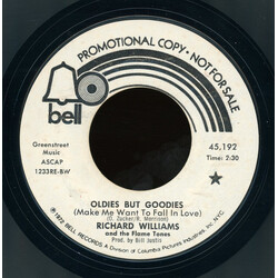 Richard Williams And The Flame Tones Oldies But Goodies / Little Sister Nell USED VINYL 7INCH PROMO STYRENE