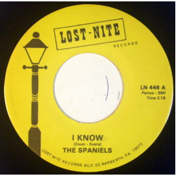 The Spaniels I Know / Bus Fare Home Vinyl 7" USED