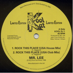 Mr. Lee Rock This Place USED VINYL 12INCH 45 RPM SINGLE LIMITED EDITION