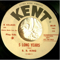 B.B. King 5 Long Years / Love, Honor And Obey USED VINYL 7INCH 45 RPM SINGLE PROMO
