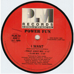 Power Fun I Want USED VINYL 33 S RPM 12INCH
