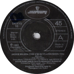 Kevin Rowland / Dexys Midnight Runners Jackie Wilson Said (I'm In Heaven When You Smile) / Let's Make This Precious Vinyl 7" USED