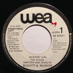 The Dukes (13) Mystery Girl USED VINYL 7INCH 45 RPM SINGLE PROMO