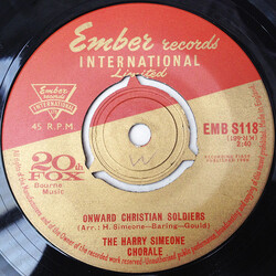 The Harry Simeone Chorale Onward Christian Soldiers USED VINYL 7INCH 45 RPM SINGLE