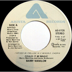 Barry Manilow Could It Be Magic USED VINYL 7INCH 45 RPM SINGLE STEREO
