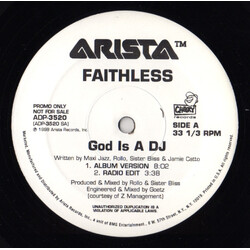 Faithless God Is A DJ VINYL 12" USED