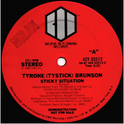 Tyrone Brunson Sticky Situation USED VINYL 12INCH 33 S RPM PROMO