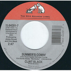 Clint Black Summer's Comin' USED VINYL 7INCH SINGLE