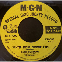 Seth London Winter Snow, Summer Rain / Miss You Vinyl 7" USED