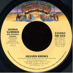 Donna Summer Heaven Knows VINYL 7" USED