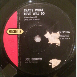 Joe Brown And The Bruvvers That's What Love Will Do / Hava Nagila (The Hora) USED VINYL 7INCH SINGLE