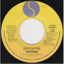 Madonna Who's That Girl USED VINYL 7INCH 45 RPM SINGLE