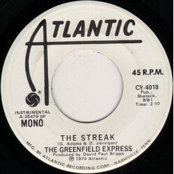 The Greenfield Express The Streak USED VINYL 7INCH 45 RPM PROMO STEREO MONO