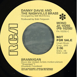 Danny Davis & The Nashville Brass Brannigan / Peppy Time Tune USED VINYL 7INCH 45 RPM SINGLE PROMO MONO