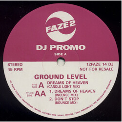 Ground Level Dreams Of Heaven / Don't Stop USED VINYL 12INCH 45 RPM PROMO