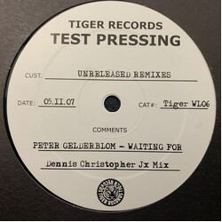 Peter Gelderblom Waiting For (Unreleased Remixes) Vinyl 12" USED