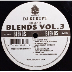 DJ Kurupt Blends Vol.3 USED VINYL 12INCH 33 S RPM