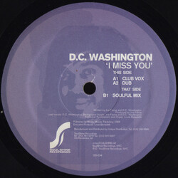 D.C. Washington I Miss You USED VINYL 12INCH 33 S RPM 45 RPM