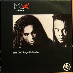 Milli Vanilli Baby Don't Forget My Number USED VINYL 12INCH 45 RPM