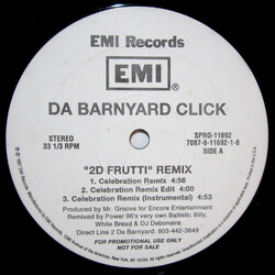 Da Barnyard Click 2D Frutti USED VINYL 12INCH PROMO 33 S RPM