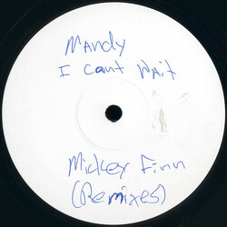 Mandy Smith I Just Can't Wait (Mickey Finn Remixes) USED VINYL 12INCH SINGLE PROMO WHITE LABEL
