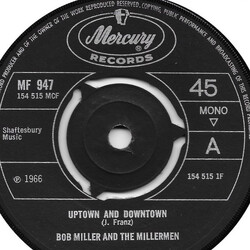 Bob Miller & The Millermen Uptown And Downtown USED VINYL 7INCH 45 RPM SINGLE