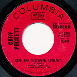 Gary Puckett Keep The Customer Satisfied / No One Really Knows USED VINYL 7INCH 45 RPM STYRENE STEREO
