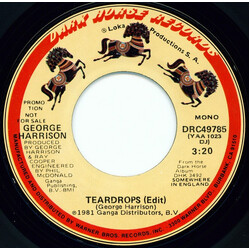 George Harrison Teardrops USED VINYL 7INCH 45 RPM PROMO