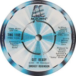 Smokey Robinson Get Ready Vinyl 7" USED