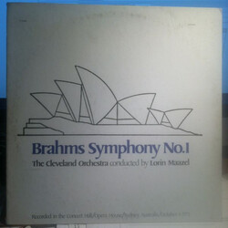 Johannes Brahms / The Cleveland Orchestra / Lorin Maazel Brahms Symphony No. 1 Vinyl LP USED