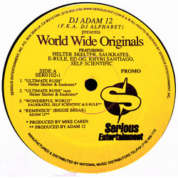 DJ Adam 12 Presents World Wide Originals USED VINYL 12INCH PROMO