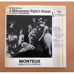 Pierre Monteux / Wiener Philharmoniker Mendelssohn Incidental Music To A Midsummer Night's Dream Schubert Music From Rosamunde Vinyl LP USED