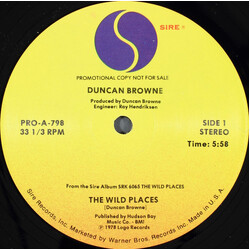 Duncan Browne The Wild Places USED VINYL 12INCH PROMO 33 S RPM