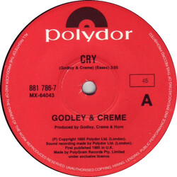 Godley & Creme Cry USED VINYL 7INCH 45 RPM SINGLE