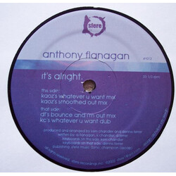 Anthony Flanagan It's Alright USED VINYL 12INCH 33 S RPM