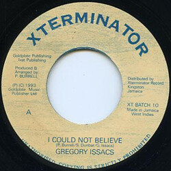 Gregory Isaacs I Could Not Believe Vinyl 7" USED