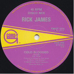 Rick James Cold Blooded USED VINYL 12INCH 45 RPM SINGLE