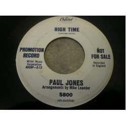 Paul Jones High Time / It Is Coming Closer USED VINYL 7INCH 45 RPM PROMO