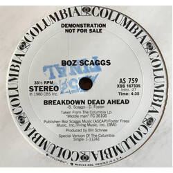 Boz Scaggs Breakdown Dead Ahead USED VINYL 12INCH 33 S RPM PROMO