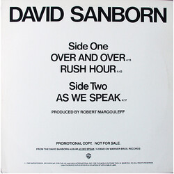 David Sanborn Over And Over USED VINYL 12INCH 33 S RPM PROMO