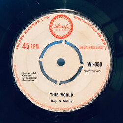 Roy & Millie This World / Never Say Goodbye Vinyl 7" USED